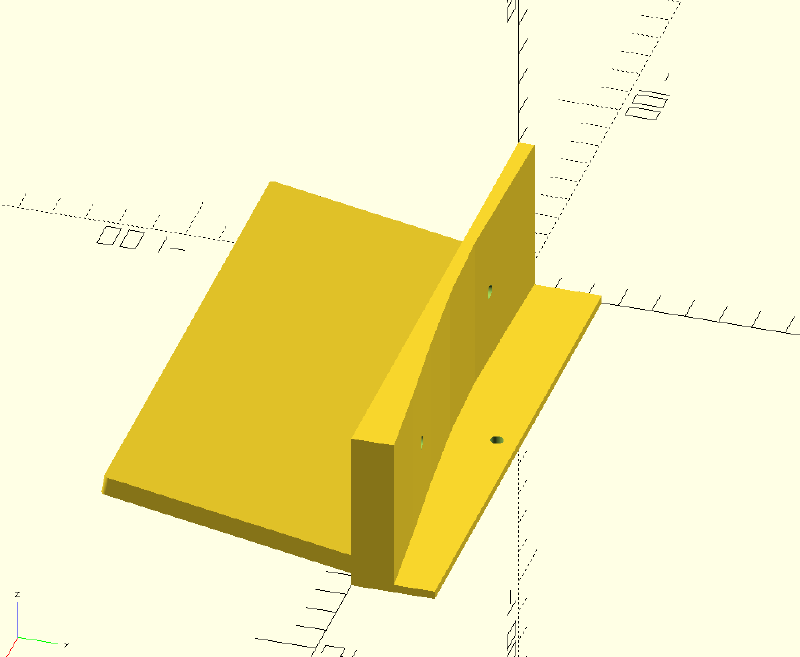 3D render of phone mount