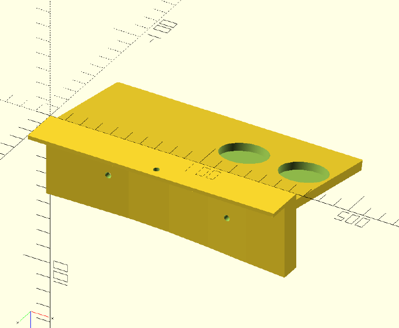 3D render of phone mount