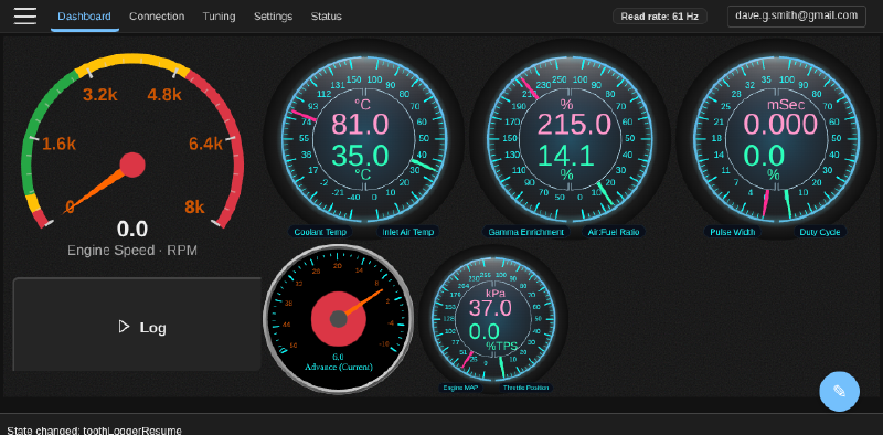 Dark mode dashboard